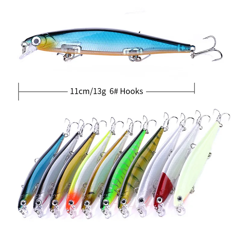 110 мм 13 г рыболовные приманки Minnow Peche Bass Trolling Isca искусственная жесткая приманка