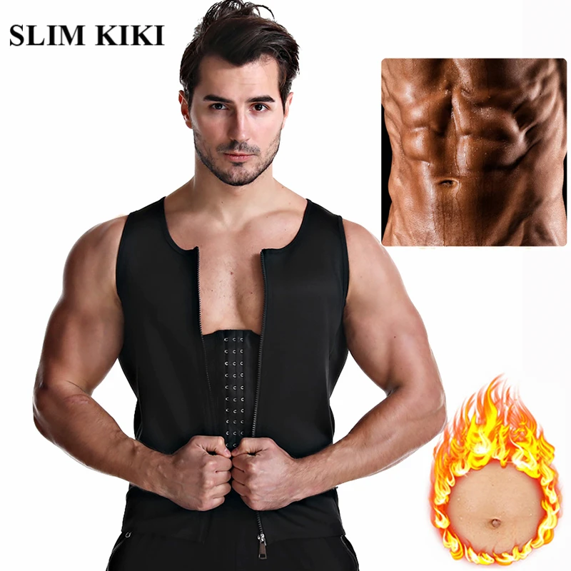  Men Sauna Shirt Sweat Suit Slimming Vest Workout Tank