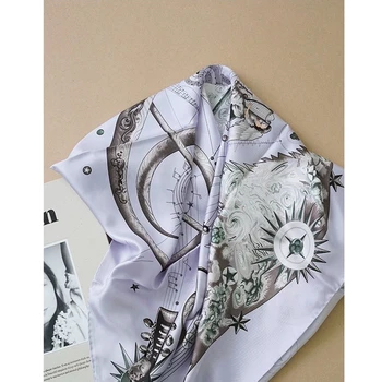

Top Grade Prints 100% Twill Silk Scarf Shawl for Women Wraps Foulard 35" X 35"