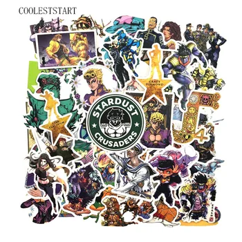 

100PCS Jojos Bizzare Adventure Sticker Anime Decals Stickers Gifts for Children to Laptop Suitcase Guitar Fridge Bicycle Car