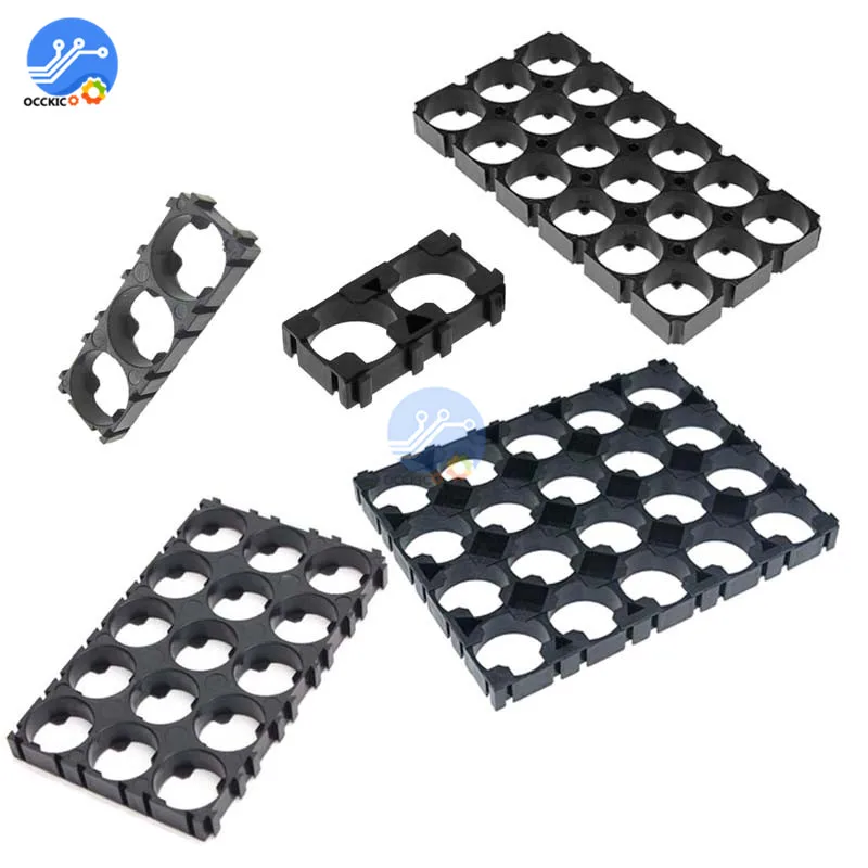 2pcs 1x2 1x3 3x6 3x5 4x5 18650 Lithium Battery ABS Holder Bracket 2 3 18 15 20 Cells Spacer Heat Shell for Pack Charging |