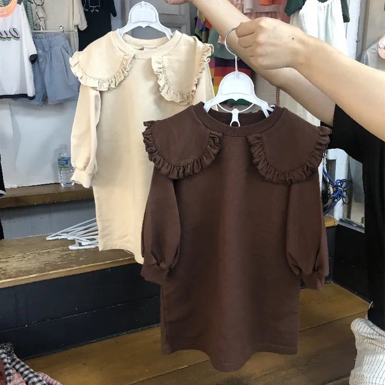 Новое Стильное платье с оборками для девочек модные осенние платья для девочек Одежда для детей от 1 до 7 лет