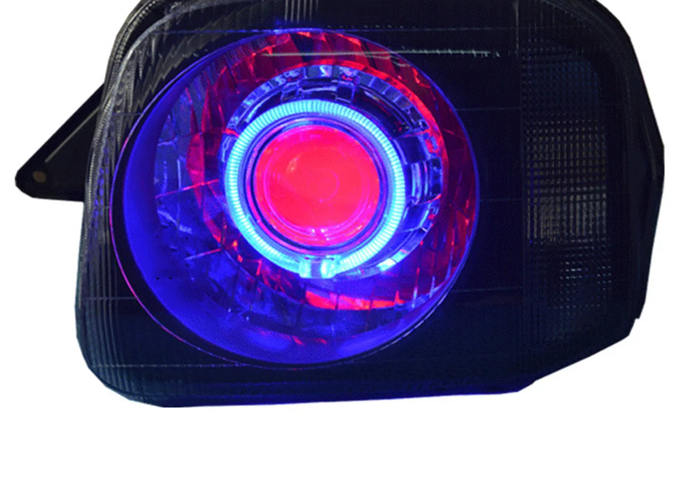 

LED Front light Headlight for Suzuki Jimny 07-17 Angel eyes Devil Eye DRL Daytime Running Light Turn signal with Projector Lens