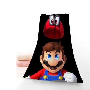 

Custom Anime Super Mario Towel Printed Cotton Face/Bath Towels Microfiber Fabric For Kids Men Women Shower Towels