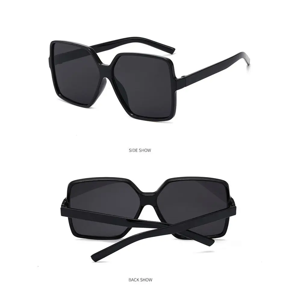 1/3Pcs Vintage Oversized Sunglasses Fashion Shades Square Sun Glasses UV Protection Big Frame Flat Top Eyewear oversized square sunglasses