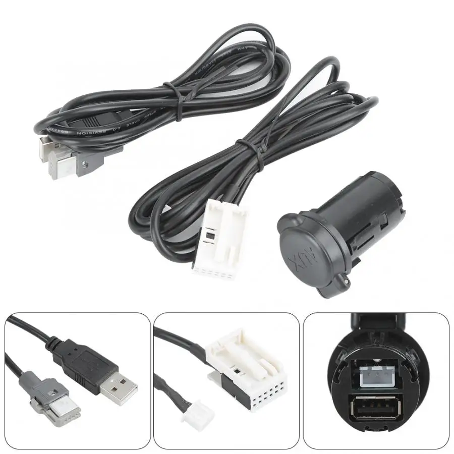 Автомобильный AUX-IN USB аудио стерео кабель адаптер переключатель панель подходит