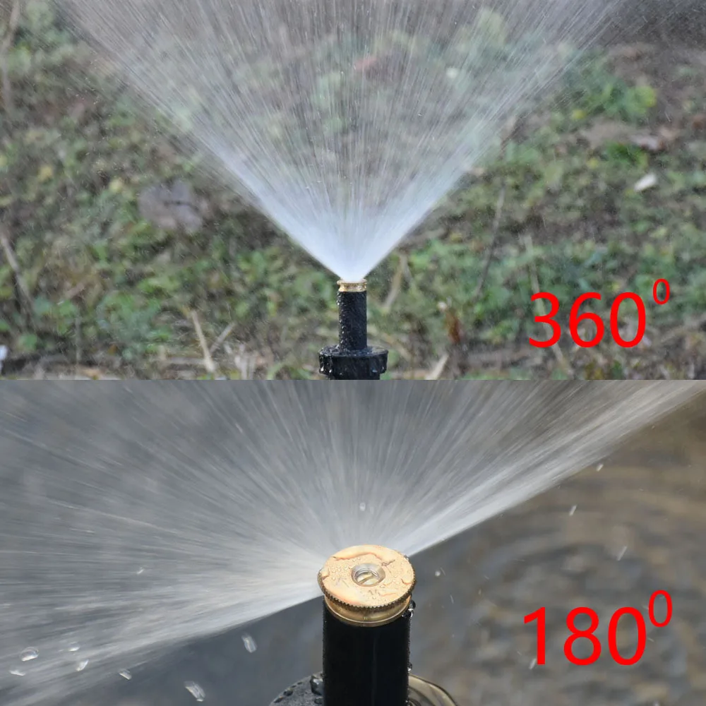 Garden Lawn Popup Sprinkler 90/180/360 Degree Irrigation Sprinkler Farm Refraction Nozzle For Watering & Irrigation