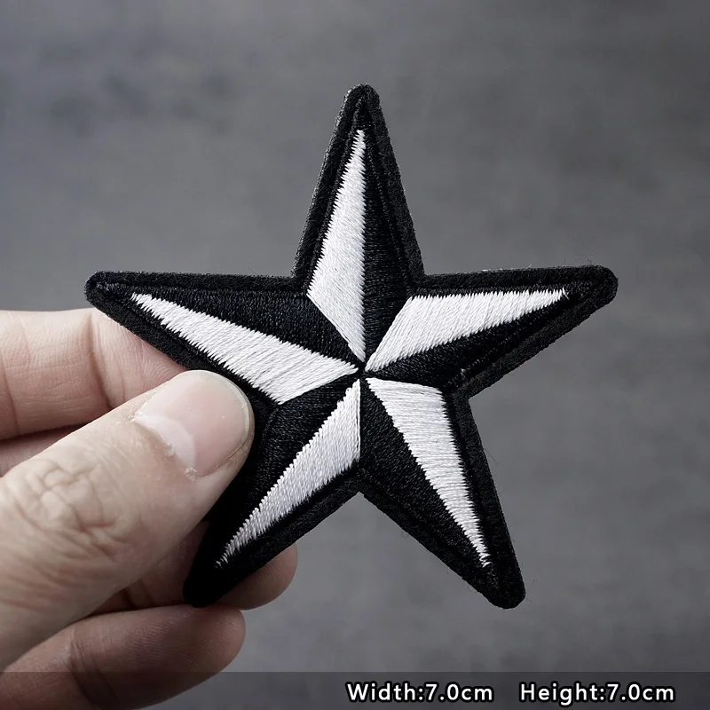 YEAHHH STAR PEACE Iron On Patches Apparel Sewing Fabric Handmade Appliques For Clothing Music Stickers Badges Parche CAT ROUTH66 Cords  Fabric & Sewing Supplies