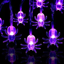 10/20/40led фиолетовый светильник паук на батарейках для Хэллоуина