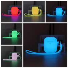 Модный светящийся силиконовый чехол с защитой от царапин для наушников чехол с крючками для Airpods зарядная коробка