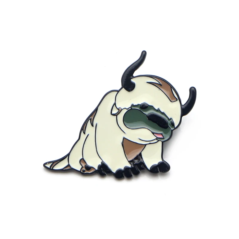 K371 последний Airbender Resource Appa MOMO Pins эмалированные Броши для женщин и мужчин нагрудная булавка мультфильм металлический значок воротник ювелирные изделия 1 шт - Окраска металла: 2