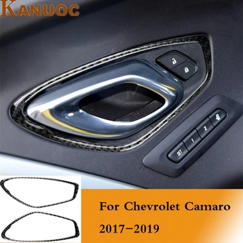 

Car Styling Carbon Fiber Interior Inner Side Door Handle Frame Sticker Trim For Chevrolet Camaro 2017-2019 Car Accessories