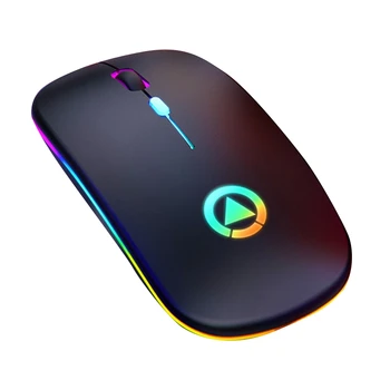 

YINDIAO A2 Gaming Mouse Wireless Mouse Bluetooth Rechargeable Mouse Mute RGB Mouse for PUBG PC Laptop Gaming Mouse