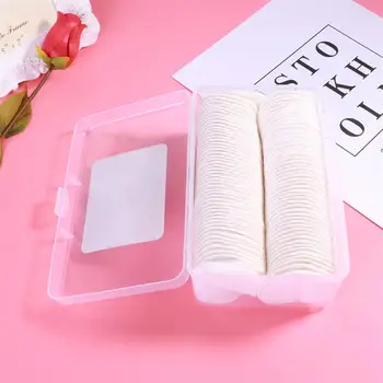 

100pcs Non-woven Three Layers Fabric Pads Makeup Remove Pads Soft Nail Polish Remover Round Facial Cotton Pads (White)