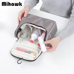 Mihawk полосатая водостойкая дорожная косметичка туалетный чемодан мыть принадлежности для больших сумок макияж сумка органайзер чехол