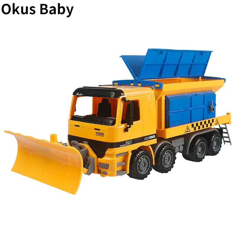 

2021 Snow Removal Plow Truck Construction Toy Inertia Repair Car Toy Engineering Vehicle Toys for Children