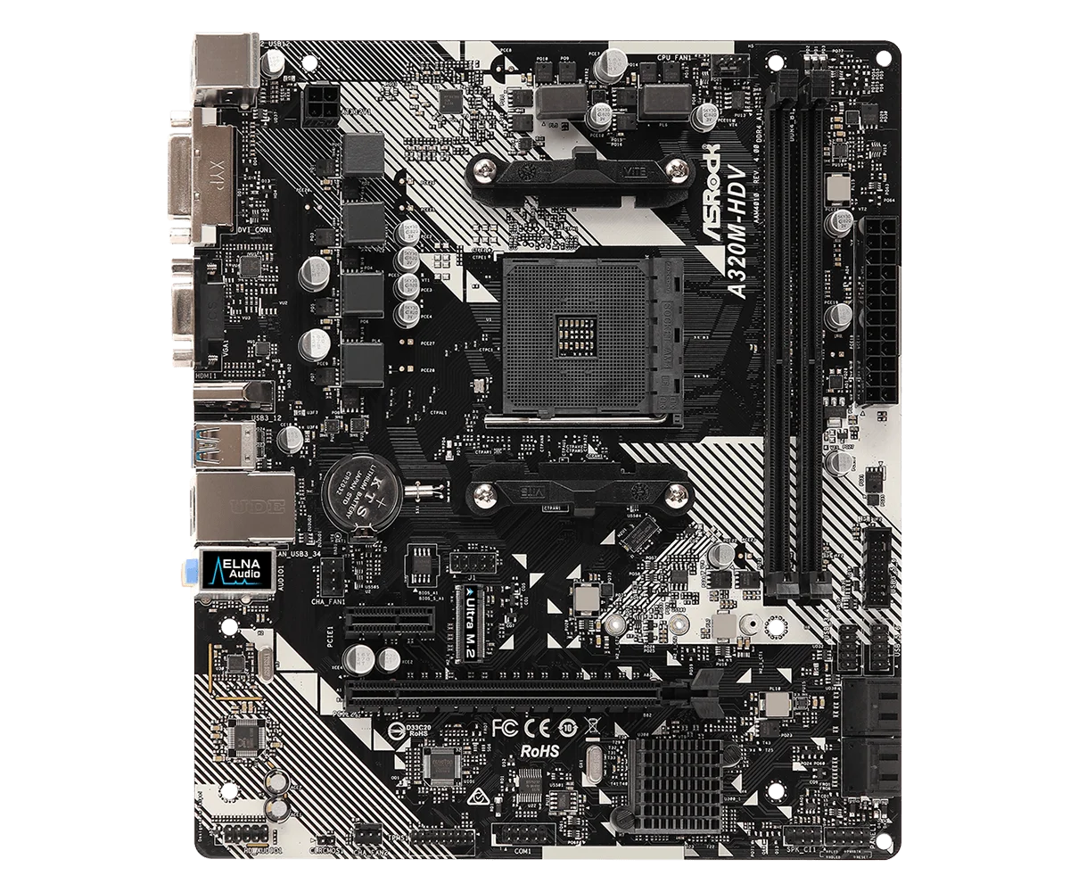  Neue ASRock Original Buchse AM4 A320 Motherboard A320M-hdv Desktop Board Mainboard Motherboard