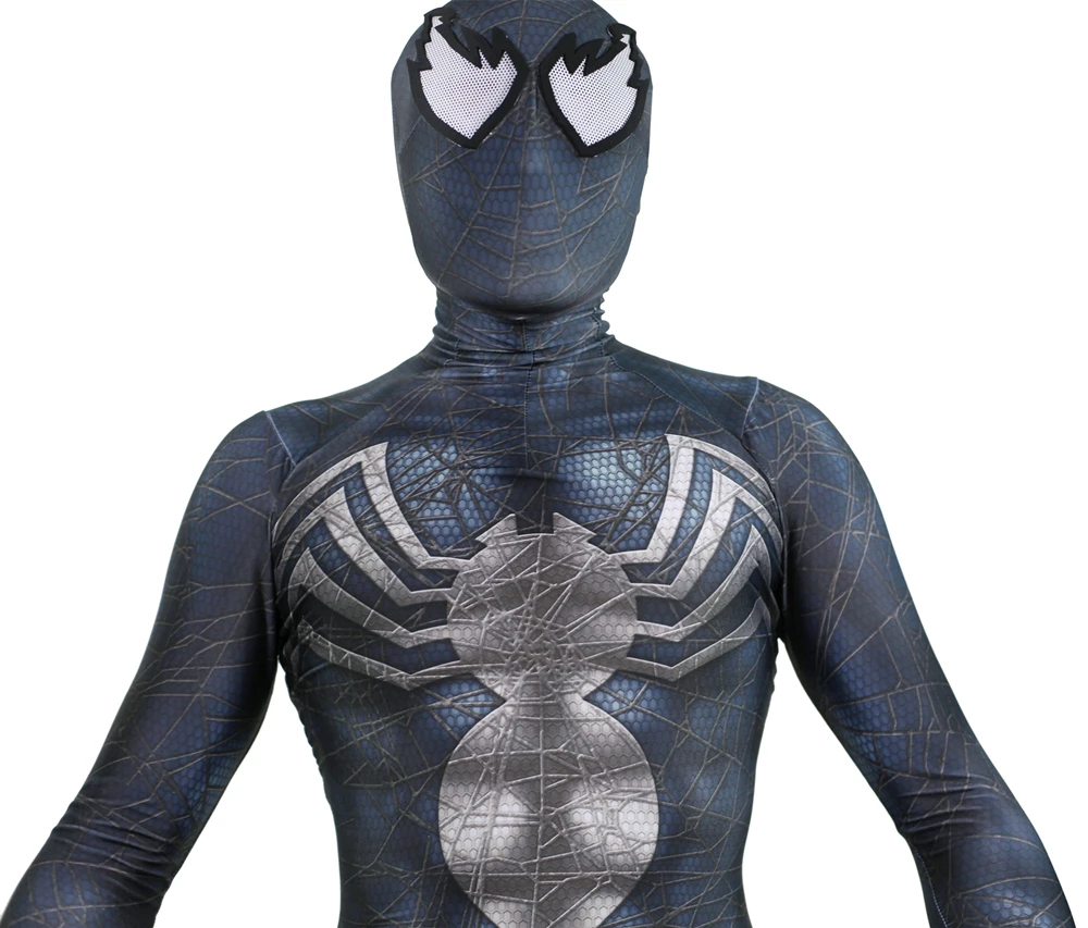 Venom Эдвард «Брок» костюм зентай для косплея «Человек-паук» костюм супергероя узор Боди Комбинезоны
