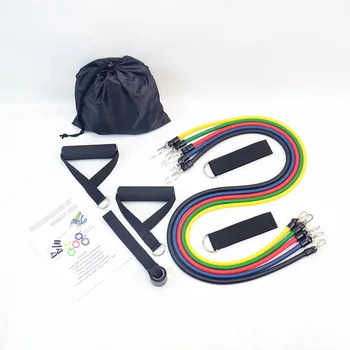 

11pcs Latex pull tube fitness puller elastic rope suit sports elastic rope yoga pull belt multifunctional training