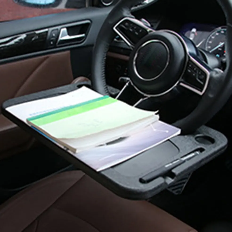 Goedkoop Auto Desk Koffie Houder Laptop Computer Tafel Stuurwiel Universele Draagbare Eet Werk Drinken Seat Lade Auto Accessoires