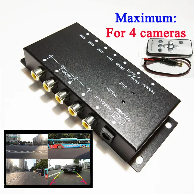 Car Parking Panoramic View Rearview 4 Way Front/Rear/Right/Left View