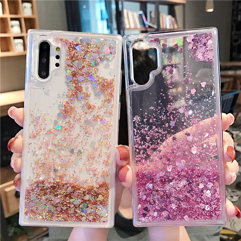 Любящее сердце блестящий чехол для телефона Samsung S5 S6 S7 край Note20 S10 S20 Plus Ultra
