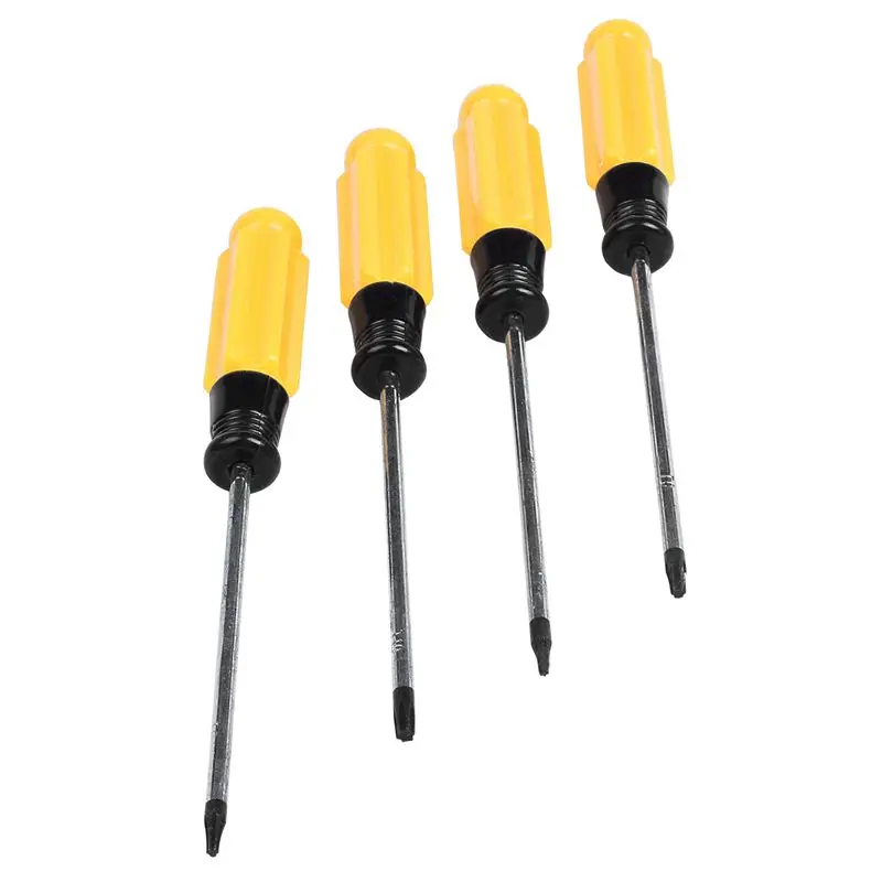 4 шт. желтая ручка магнитный наконечник T5 T6 T8 T10 Torx отвертки