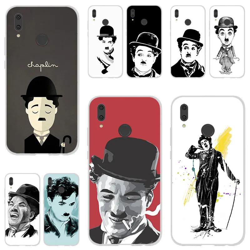 TPU Back Cover For Huawei Y3 Y5 Y6 Y7 2017 II Pro Silicone Soft charlie chaplin Phone Case Prime 2018 Y9 2019 |