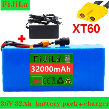 

100% New 36V Battery 10S4P 42V32Ah Battery 500W High Power 32000mAh Battery 36V Ebike Electric Bike Charger BMS + 42V2A Charger