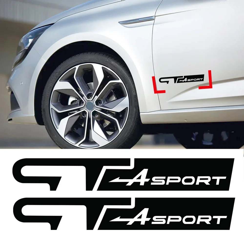2 шт. GT Спортивная Виниловая Наклейка для Renault Megane RS Twingo Fluence Duster Scenic Clio ZOE стикер