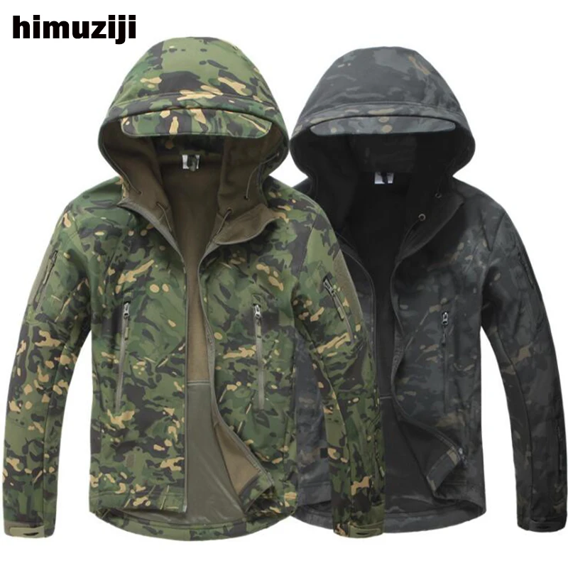 

Men Army Camouflage Jacket and Coat Military Tactical Jacket Winter Waterproof Soft Shell Jackets Windbreaker Hunt Clothes