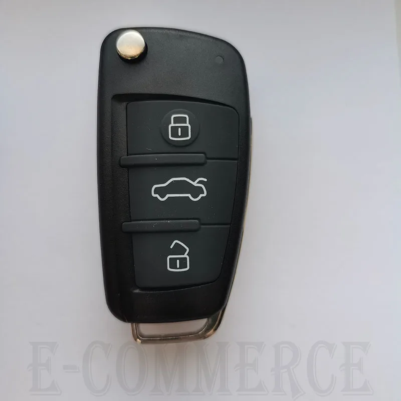 For Audi car key shell, Audi A3 A4L A6L Q3 Q5 Q7 TT car folding key shell, 3 buttons glow plugs