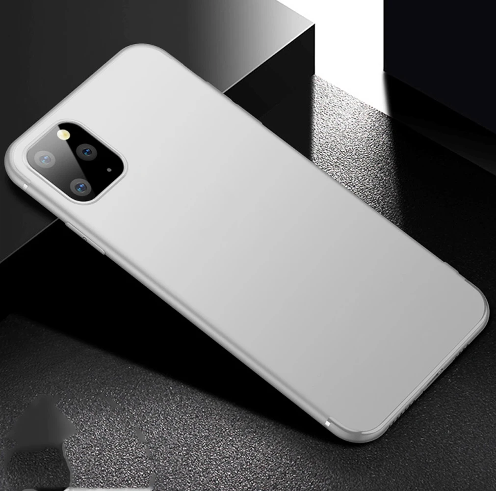 2 шт. в упаковке, тонкий мягкий силиконовый чехол для iPhone 11 Pro Max, тонкий противоударный Резиновый ТПУ гелевый Чехол для iPhone XS XR X 7 8+ 6s - Цвет: 2-White