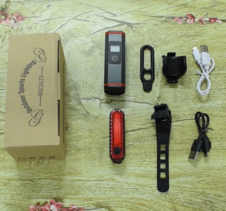 WasaFire USB Перезаряжаемый велосипедный светильник светодиодный 1000 люмен Передние Задние фары для велосипеда IP65 Водонепроницаемый MTB велосипедный головной светильник+ задний светильник