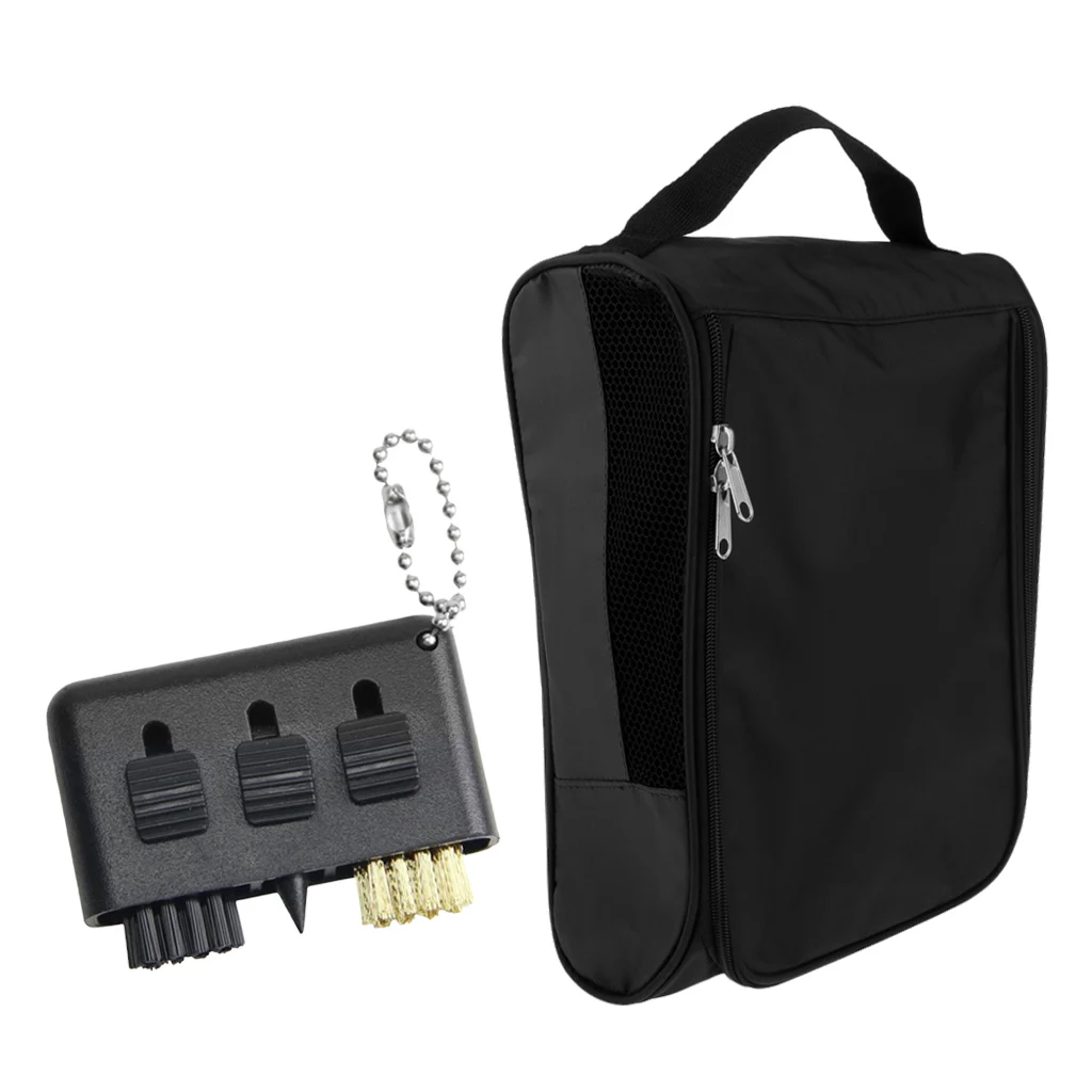 Multi-functional Golf Cleaning Clean Brush & Shoes Storage Bag Pouch Holder