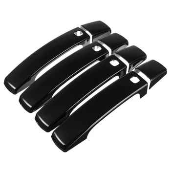 

8Pcs Glossy Black Smart Keyhole Door Handle Covers for Land Rover Discovery 4 2010-2016