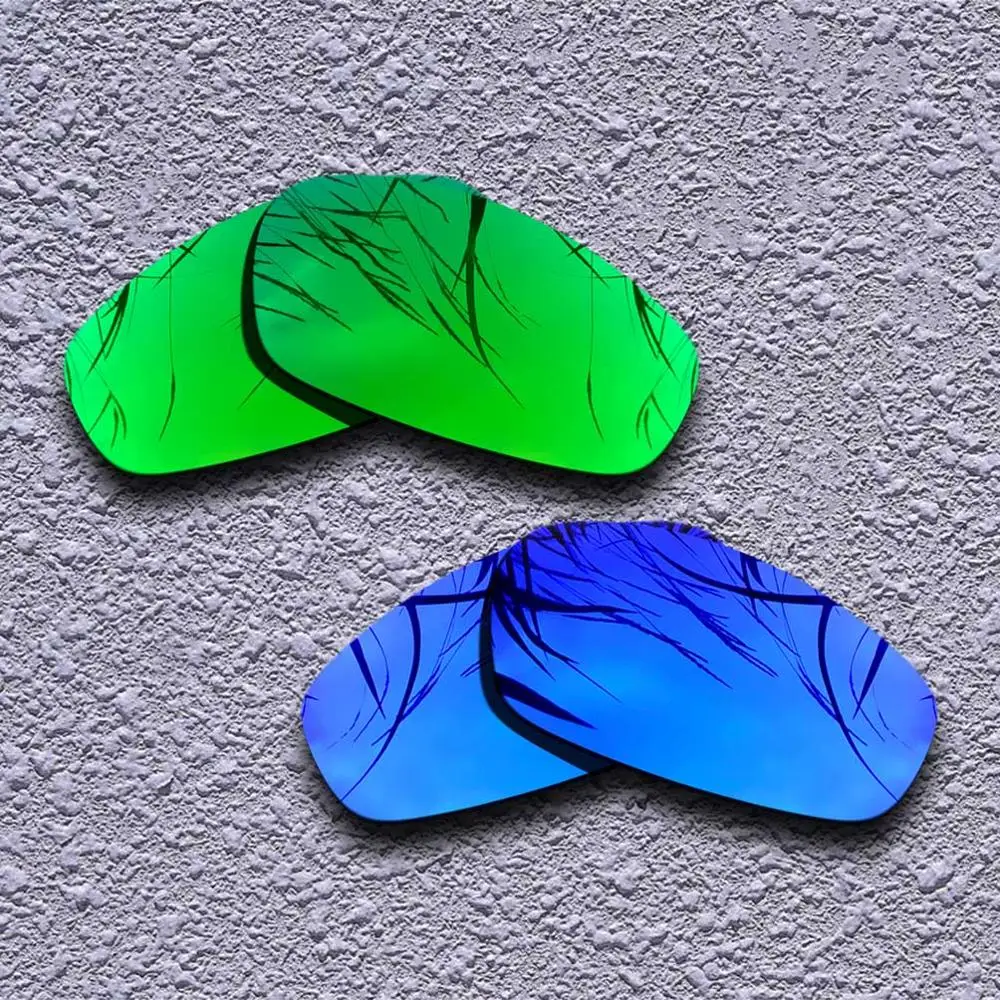 Green-Purple 2 пары Поляризованные замена линз для Oakley Разделение солнечные очки к куртке-несколько вариантов - Цвет линз: Green-Purple