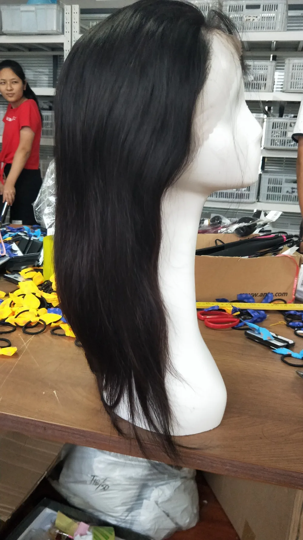 Mobok 4x4 кружева закрытие бразильские прямые волосы парики из натуральных волос на кружевной 5 шт. re выщипанные волосы Кружева Закрытие парик