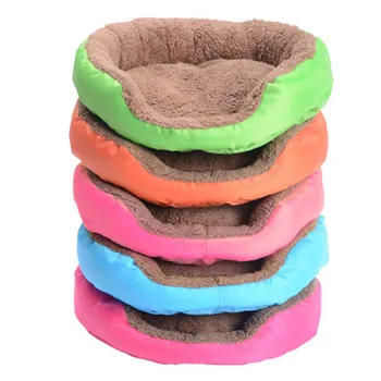 

Candy Colors Pet Dog Cat Calming Bed Warm Soft Plush Round Nest Comfortable for Sleeping AC889