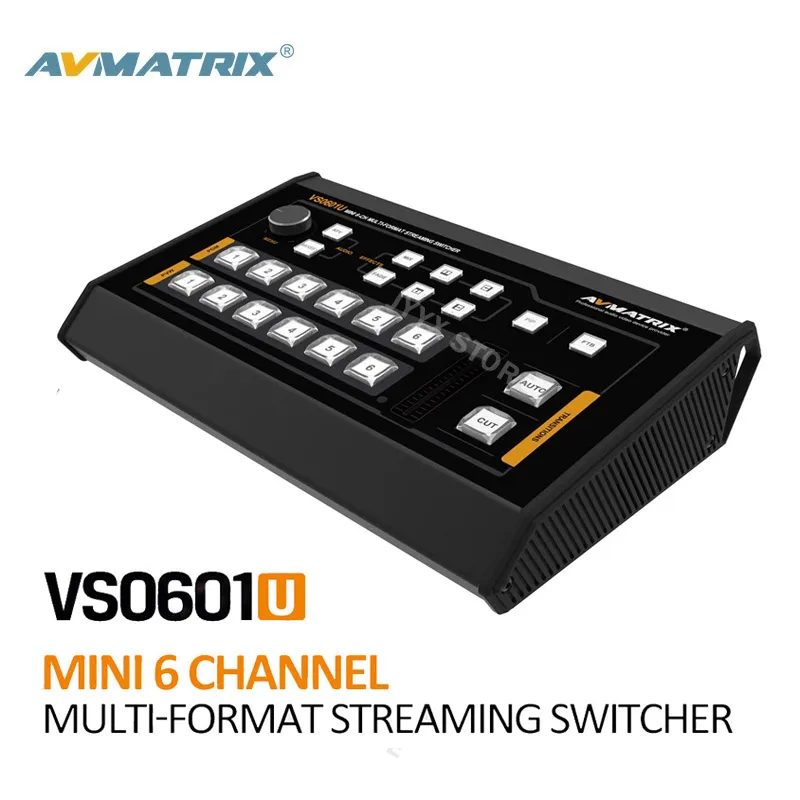 

Многоформатный смеситель Avmatrix VS0601U, устройство для живой трансляции видео, 6 каналов, SDI/HDMI, с интерфейсом GPIO, для системы Live Tally