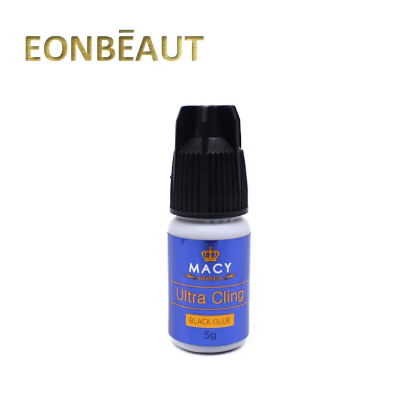 

1 Bottle MACY Ultra Cling Black Glue for Eyelash Extension Profession 1-2s Fast Drying Fake Lash Strong Adhesive 5ml Beauty Shop