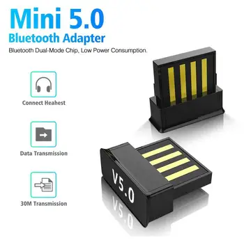 

EastVita BT 5.0 USB Wireless Computer Adapter Audio Receiver Transmitter Earphone BLE Mini Sender r30