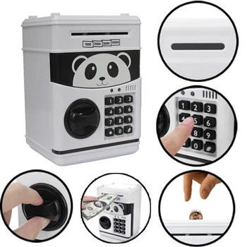 

Cash Coins Saving Box Creative Cartoon Electronic Piggy Bank ATM Password Money Box Bank Safe Automatic Deposit Banknote Gift