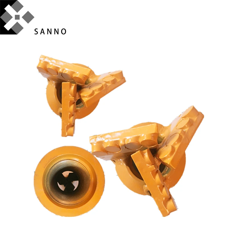 Finger bit long wearing 3 wings drag bit 75mm - 500mm taper mining core drilling compact bit PCD drill bit for 50 drilling pipe (1)