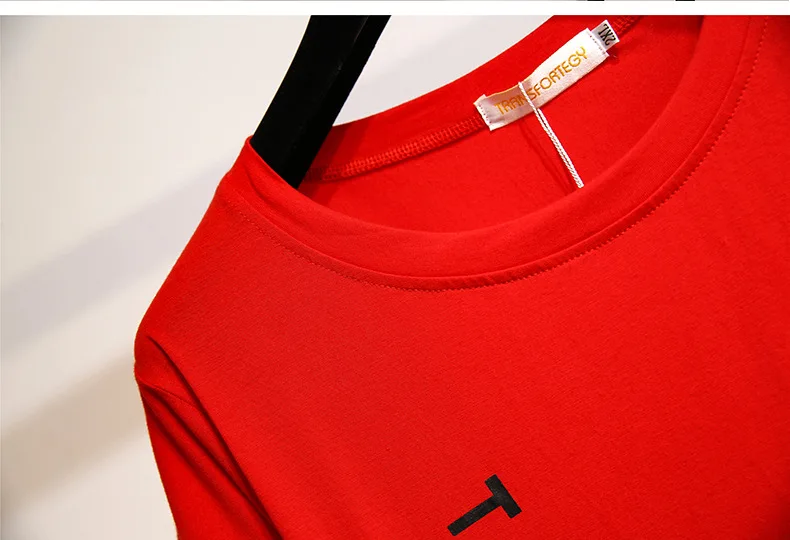 o-pescoço vermelho camiseta longa 3xl 4xl 5xl 6xl 7xl