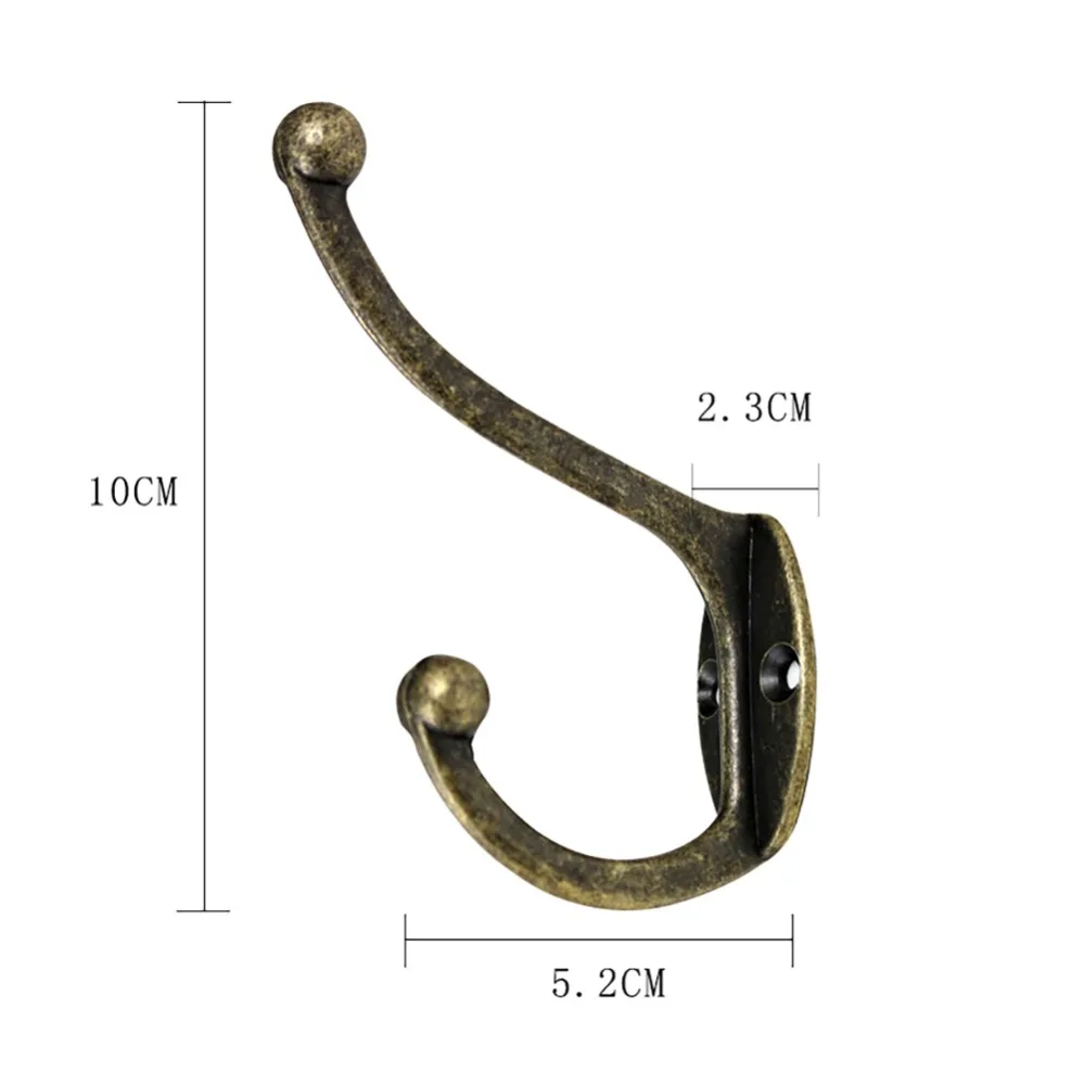 Vintage Bronze Home Furniture Wardrobe Wall Mount 1-Hook Clothes Towels Hanger household Organizer Storage Rack Holder Hook