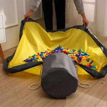 

1.5M Kids Play Mat Toy Storage Bag Oversized Cleanup Organizer Play Mat Durable Lego Toy Storage Bag Outdoor Building Blocks Mat