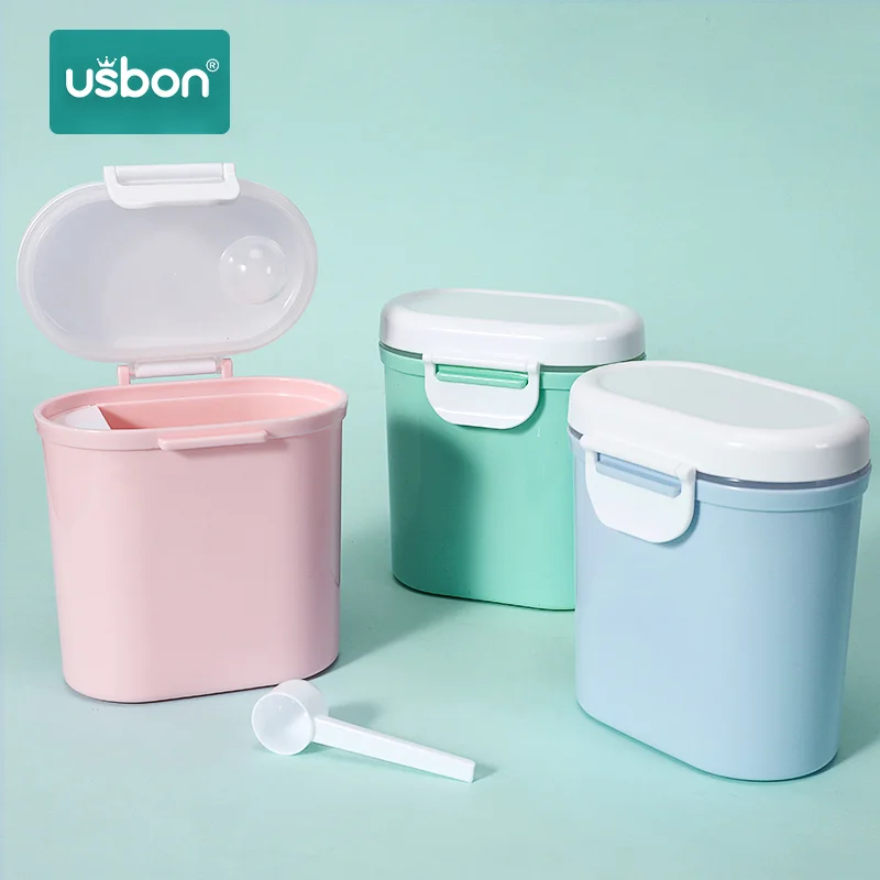 Usbon, портативная коробка для хранения детского питания, Эфирное молоко и злаки, коробка для порошка, контейнер для порошка, дозатор для кормления, формула для хранения молока