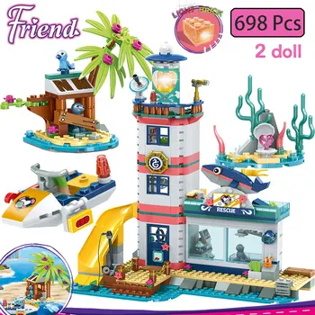

Girl Friends Lighthouse Rescue Center Building Block 698pcs Compatible Friends Brick Toys for Girls Toys for Children