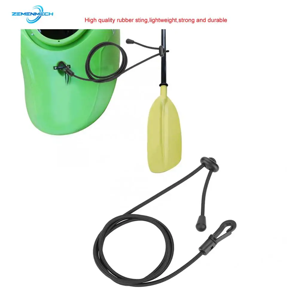 1.2m Canoe Kayak Surfing Boat Paddle Leash Clip Safety Fishing Rod Tether Holder Lanyard Bungee Shock Cord Hook Tie Down Rope